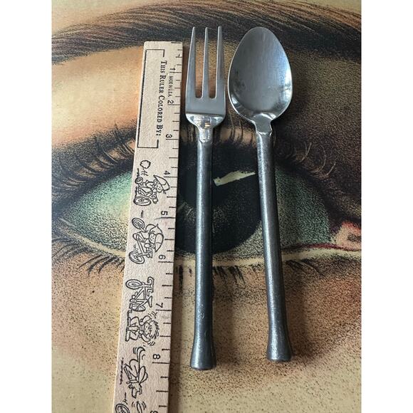 34 Pc Cambridge Stainless Steel set Modern darkened dinner dessert spoons 18/10 - Picture 14 of 14